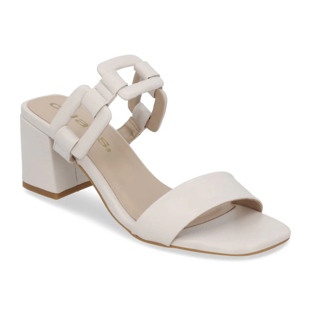SANDALIA DE TACÓN IVORY DESTALONADA 95881