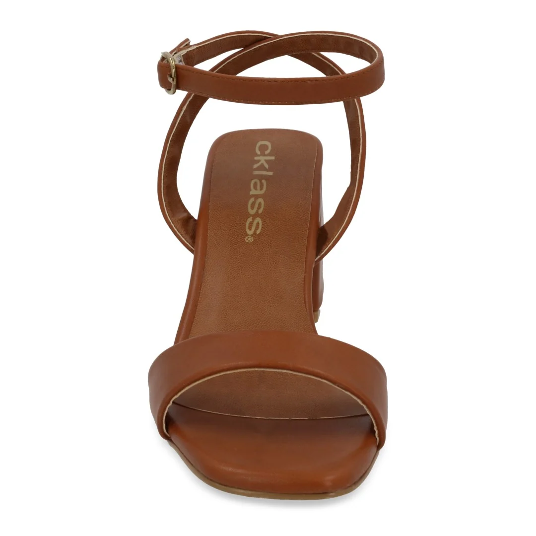 SANDALIA DE TACÓN MIEL Y NARANJA CON PULSERA 95878 - Image 10