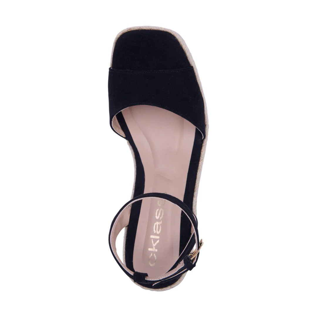 SANDALIA DE TACÓN MIEL Y NEGRO CON PULSERA 03935 - Image 11