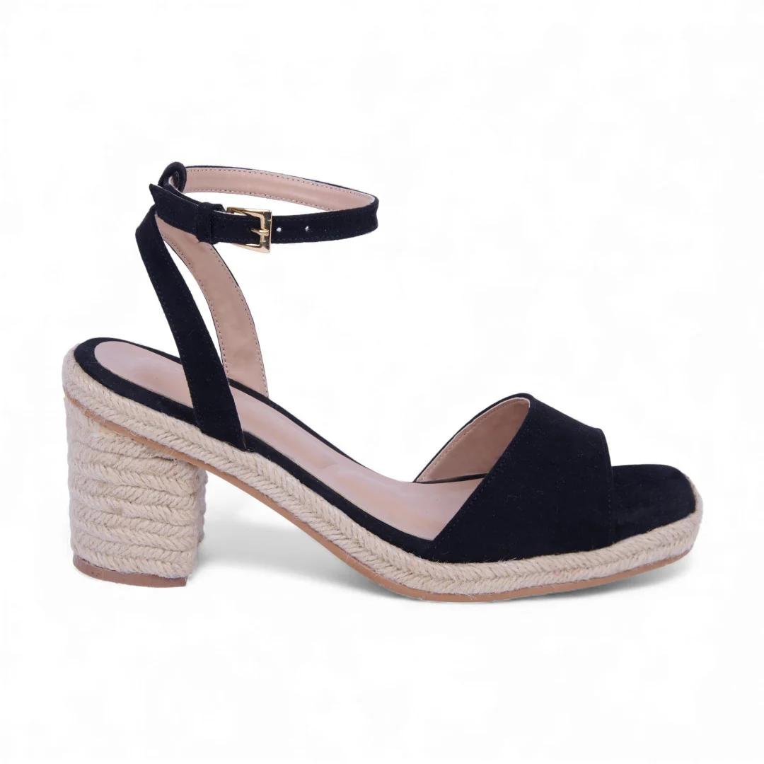 SANDALIA DE TACÓN MIEL Y NEGRO CON PULSERA 03935 - Image 8