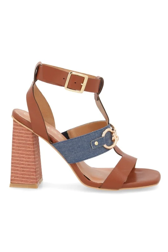 SANDALIA DE TACÓN MULTICOLOR 94939 - Image 2