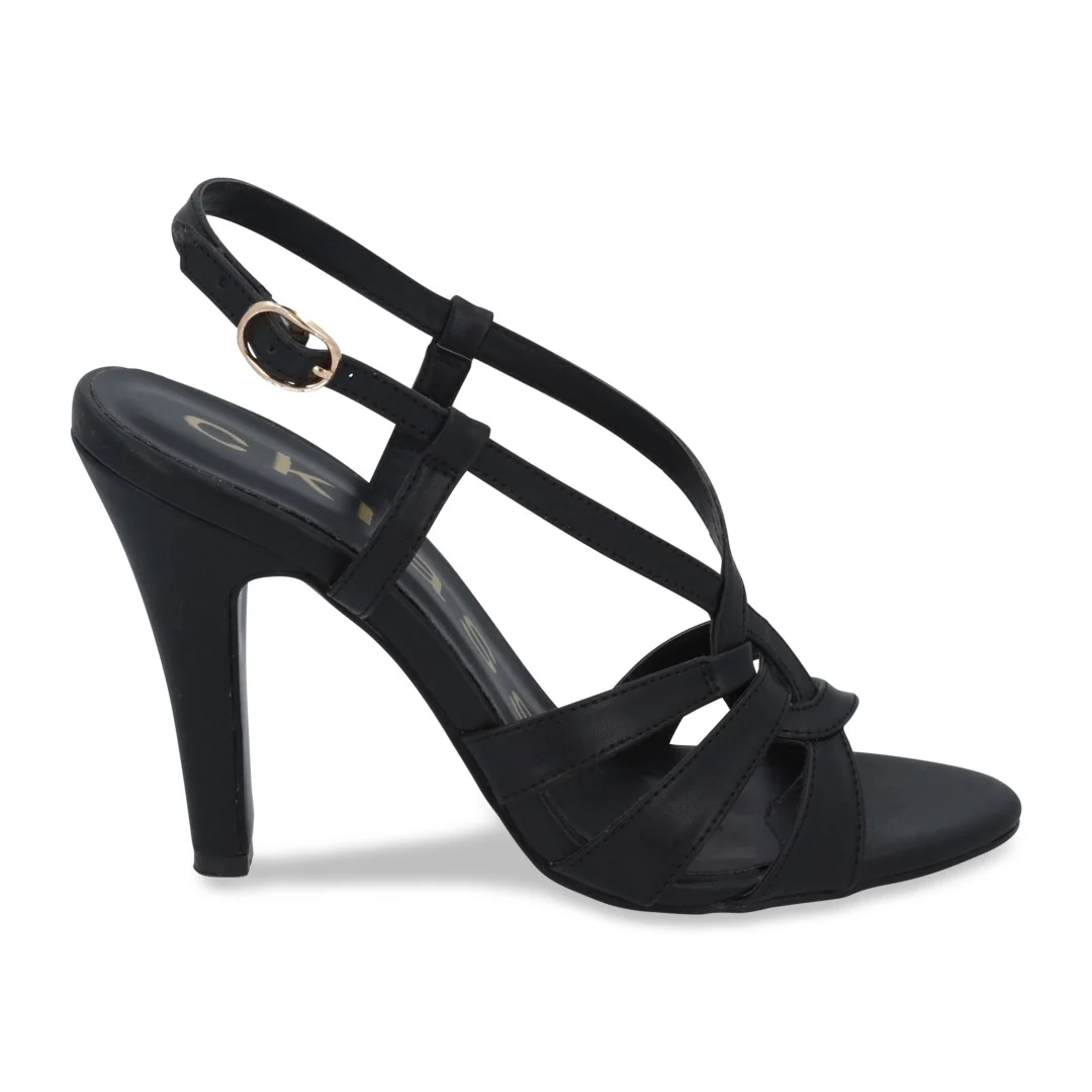 SANDALIA DE TACÓN NEGRO CON HEBILLA 05134 - Image 2