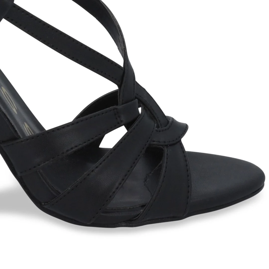 SANDALIA DE TACÓN NEGRO CON HEBILLA 05134 - Image 6