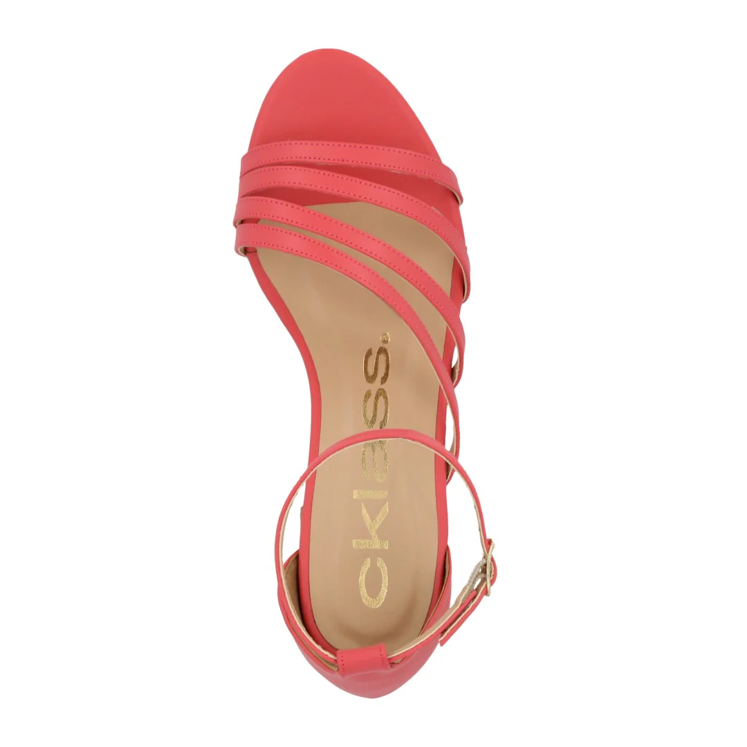 SANDALIA DE TACÓN ORO ROSADO CON PULSERA 29931 - Image 5