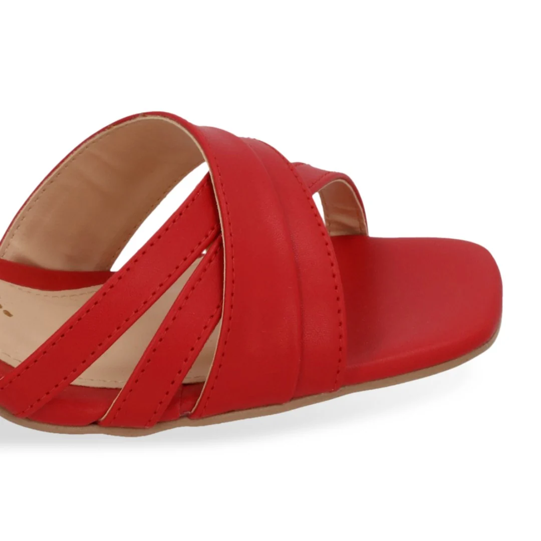 SANDALIA DE TACÓN ROJO CON DETALLE EN TACÓN 02939 - Image 6