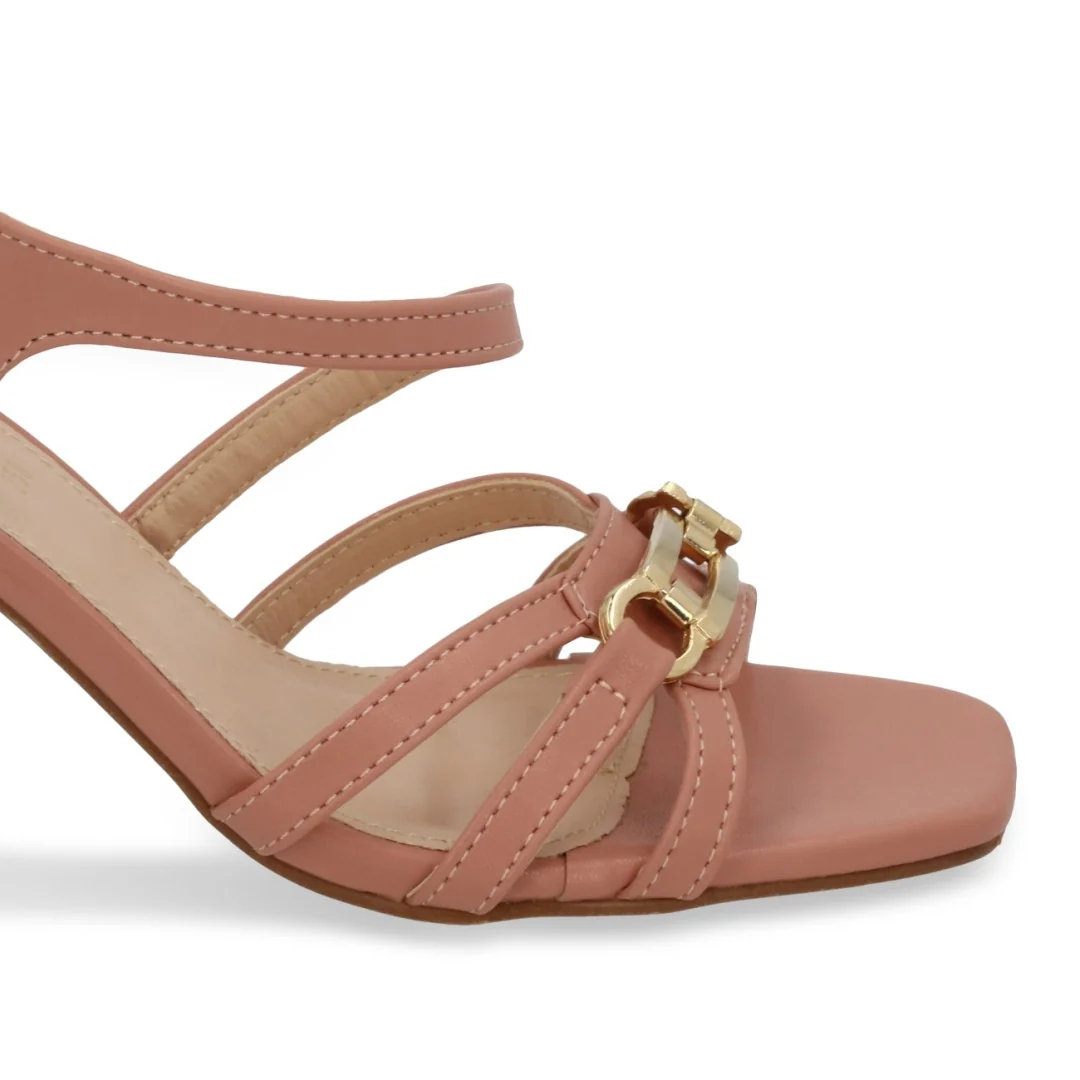 SANDALIA DE TACÓN ROSA CON APLICACIÓN DE HERRAJE 25300 - Image 6