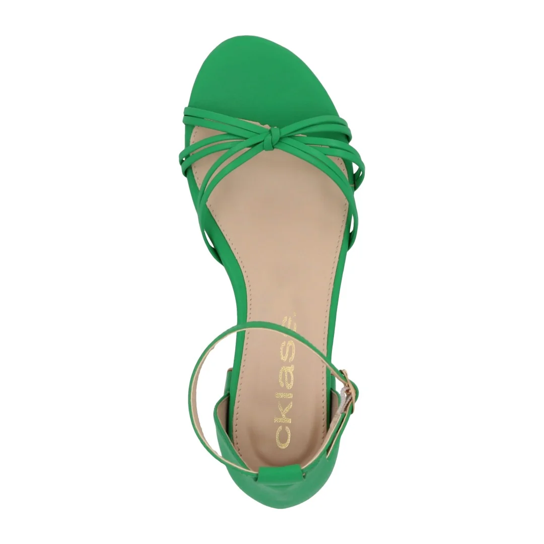 SANDALIA DE TACÓN VERDE CON PULSERA 73144 - Image 5