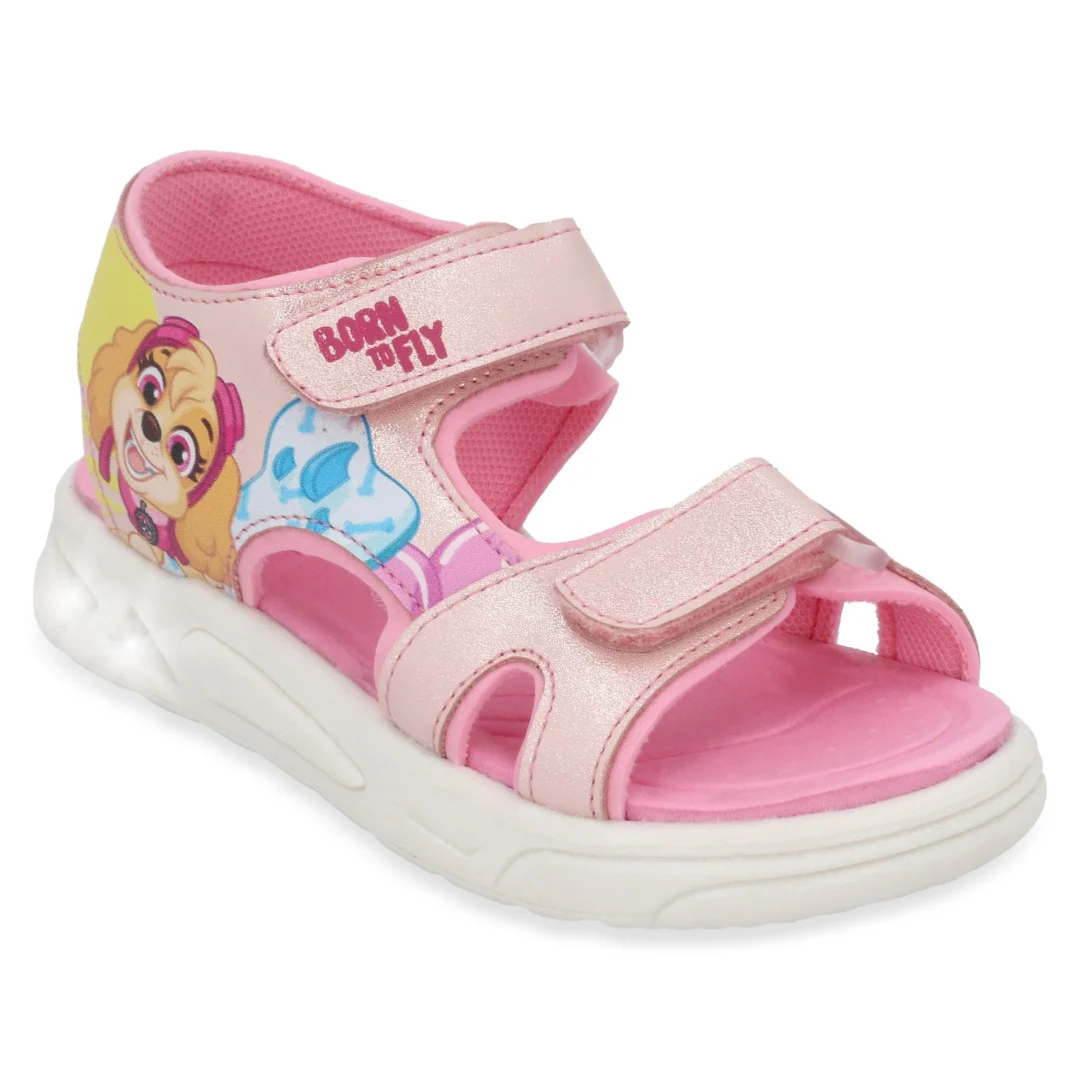 SANDALIA DEPORTIVA ROSA CON LUCES DE PAW PATROL 09755