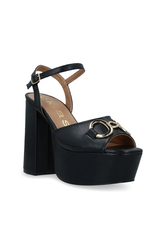 SANDALIA MEDIA PLATAFORMA NEGRO 67459