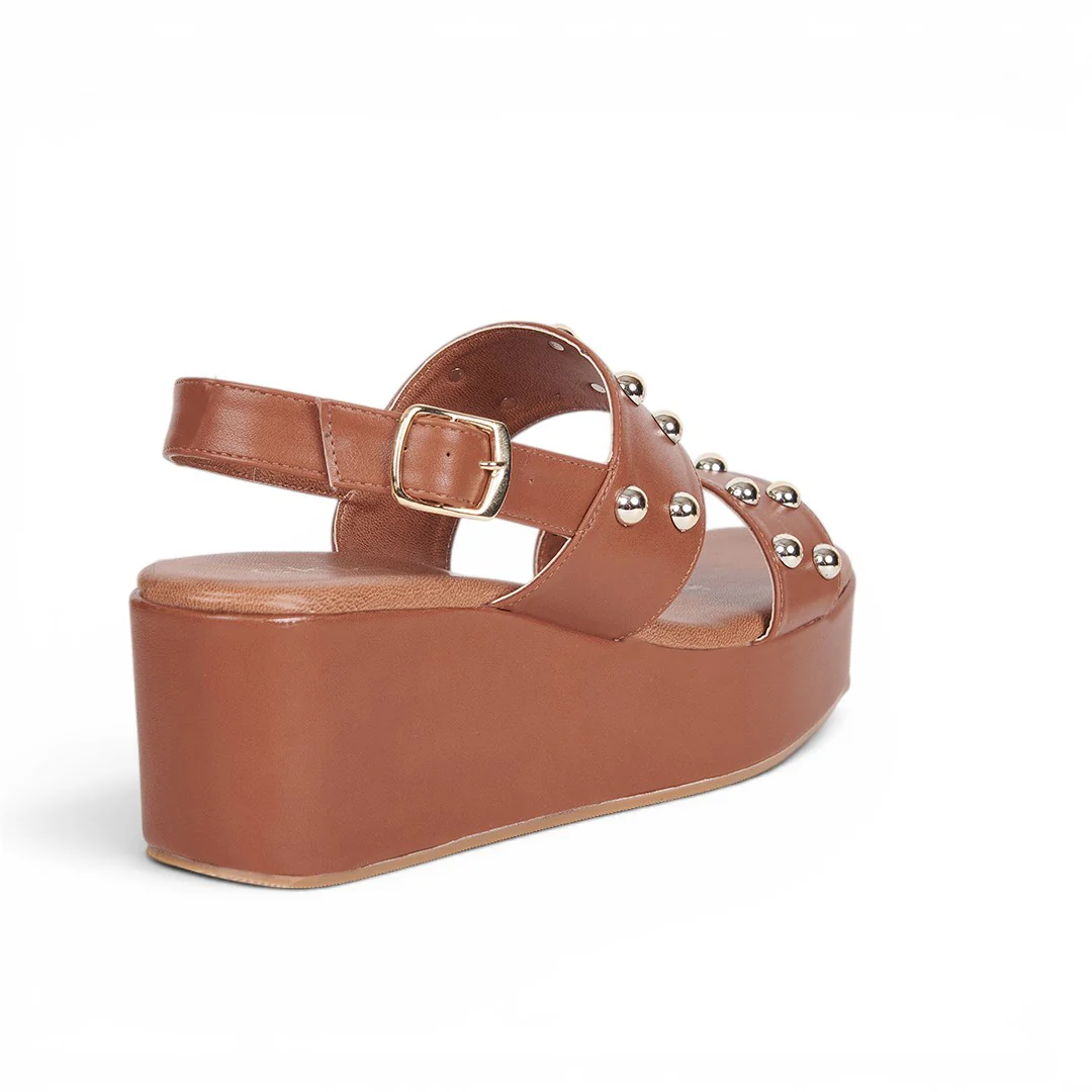 SANDALIA PLATAFORMA CON REMACHES MIEL 67100 - Image 4