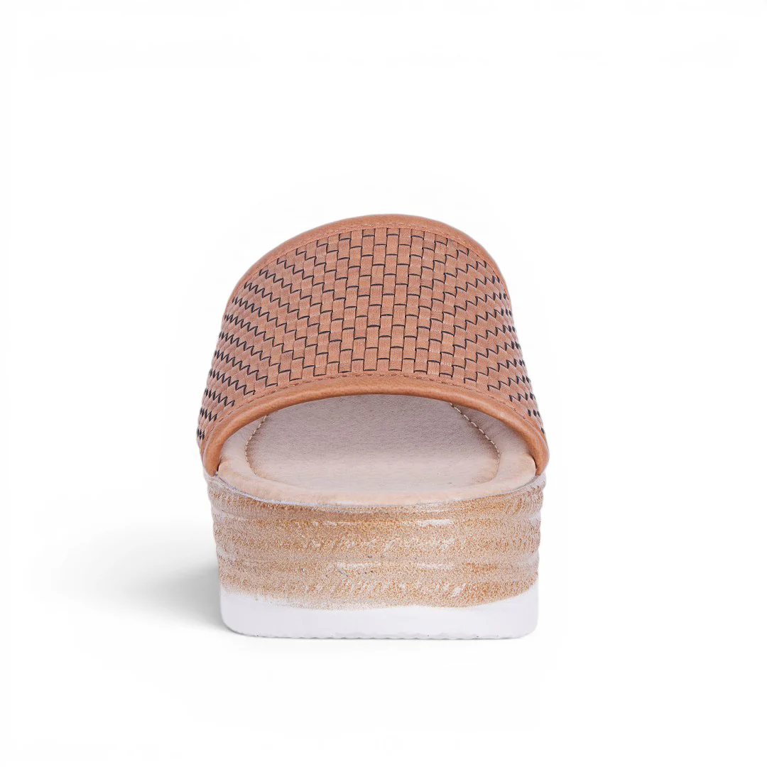 SANDALIA PLATAFORMA CON TEXTURA MIEL 77925 - Image 3