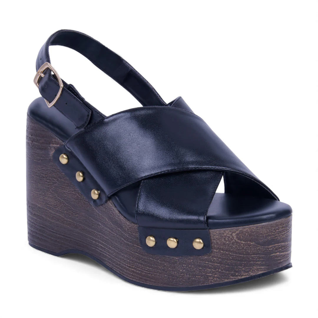 SANDALIA PLATAFORMA CORRIDA CAFÉ Y NEGRO PULSERA 67147 - Image 7