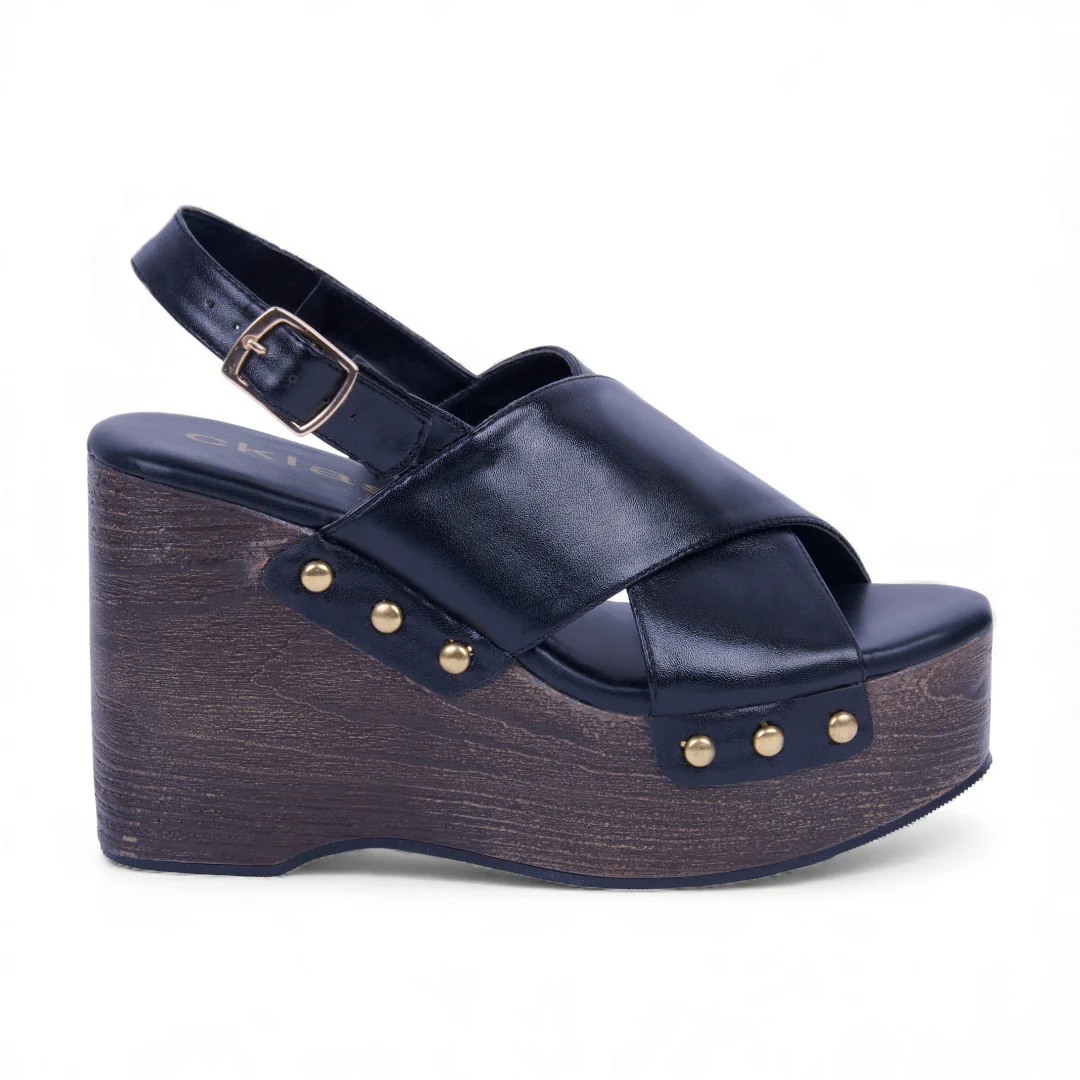 SANDALIA PLATAFORMA CORRIDA CAFÉ Y NEGRO PULSERA 67147 - Image 8