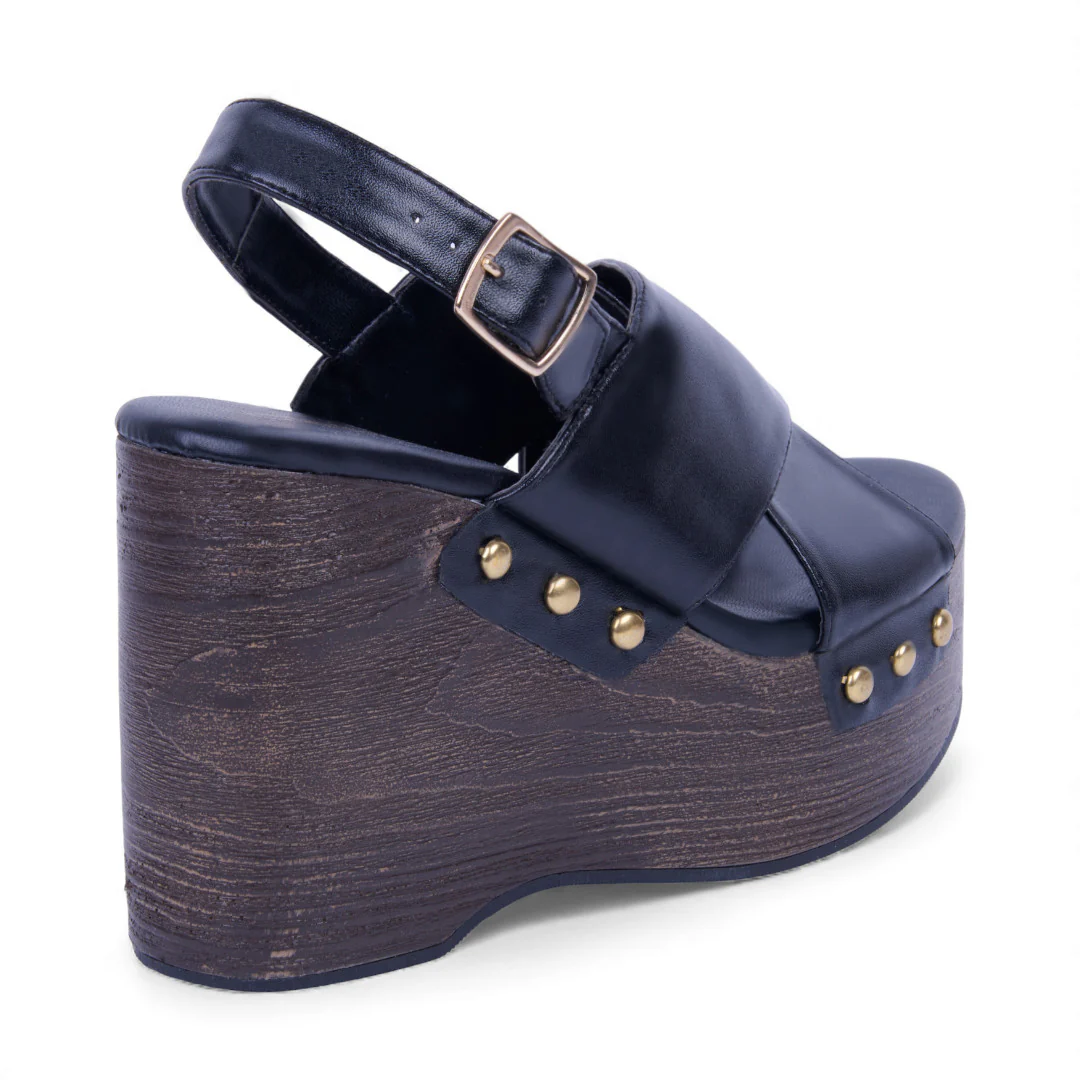 SANDALIA PLATAFORMA CORRIDA CAFÉ Y NEGRO PULSERA 67147 - Image 9