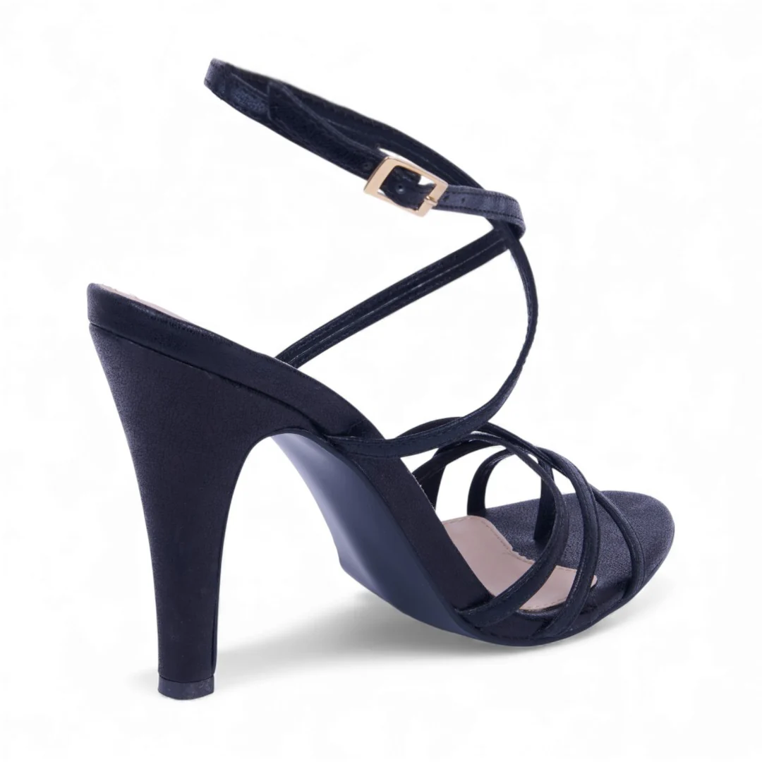 SANDALIA TACÓN NEGRO CON TIRAS 05139 - Image 3