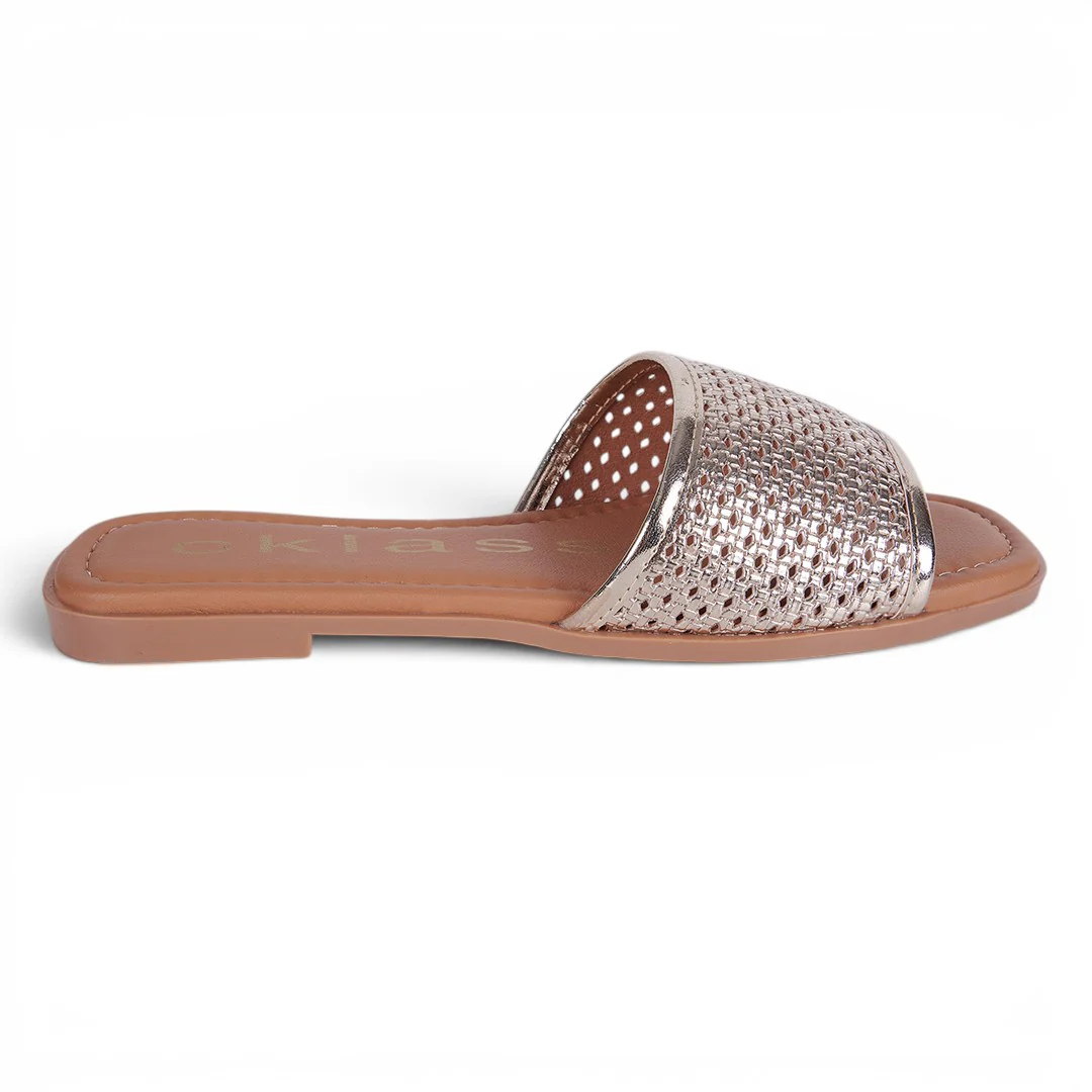 SANDALIA TEJIDA ORO 67127 - Image 2