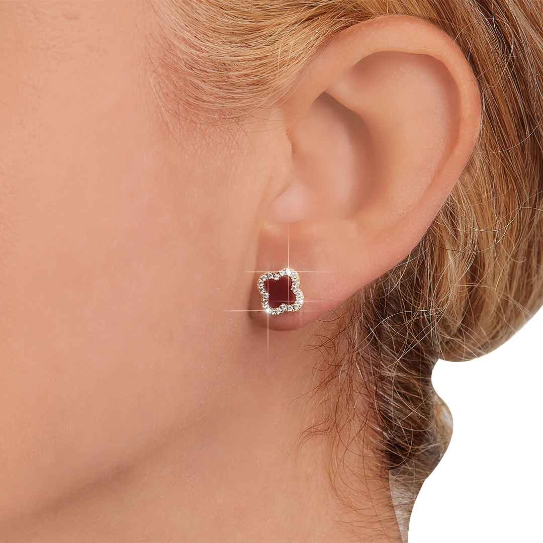 SET DE ARETES DE COLOR ROJO 88890 - Image 3