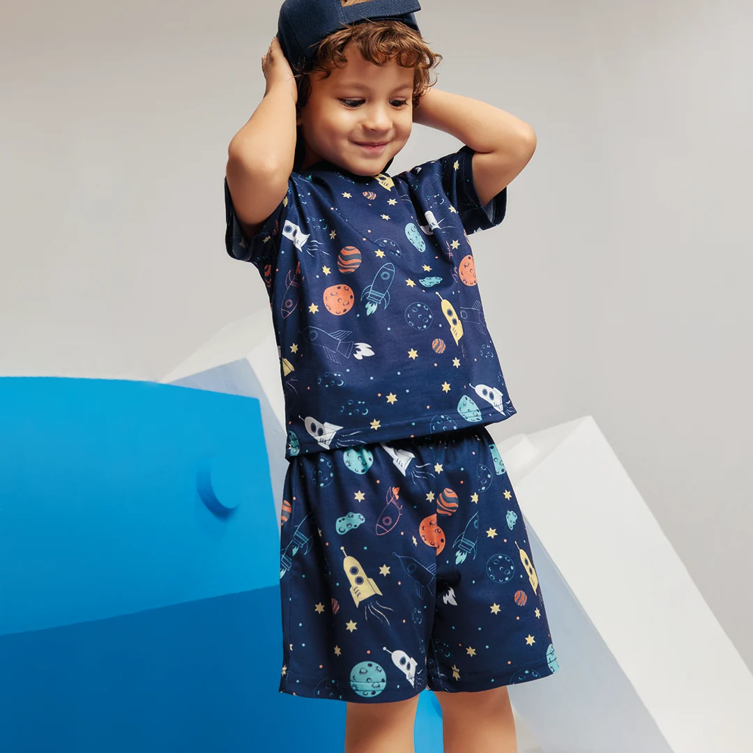 SET MULTICOLOR ESTAMPADO DE ASTRONAUTAS 92076 - Image 2