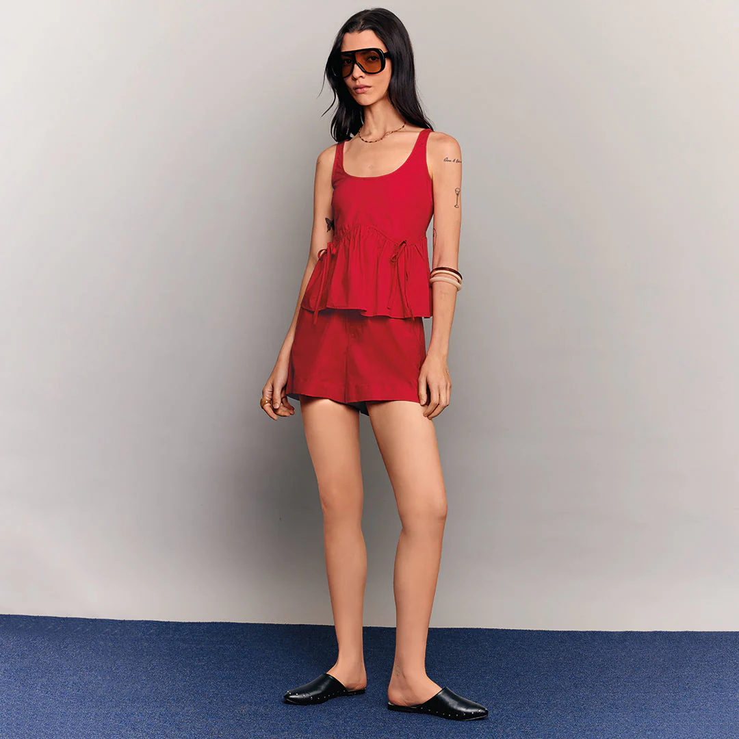 SHORT CON CINTURA ELÁSTICA ROJO 93694 - Image 3