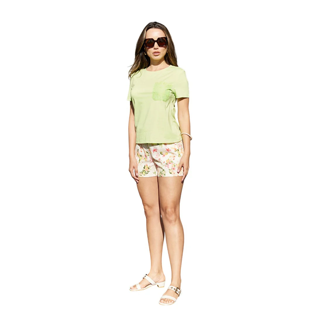 SHORT ESTAMPADO FLORAL CINTURÓN MULTICOLOR 92142 - Image 5