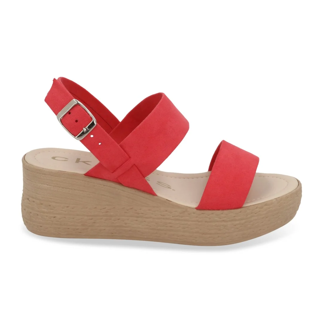 SIX 490 SANDALIAS CORRIDAS BEIGE AZUL Y CORAL 04092 - Image 15