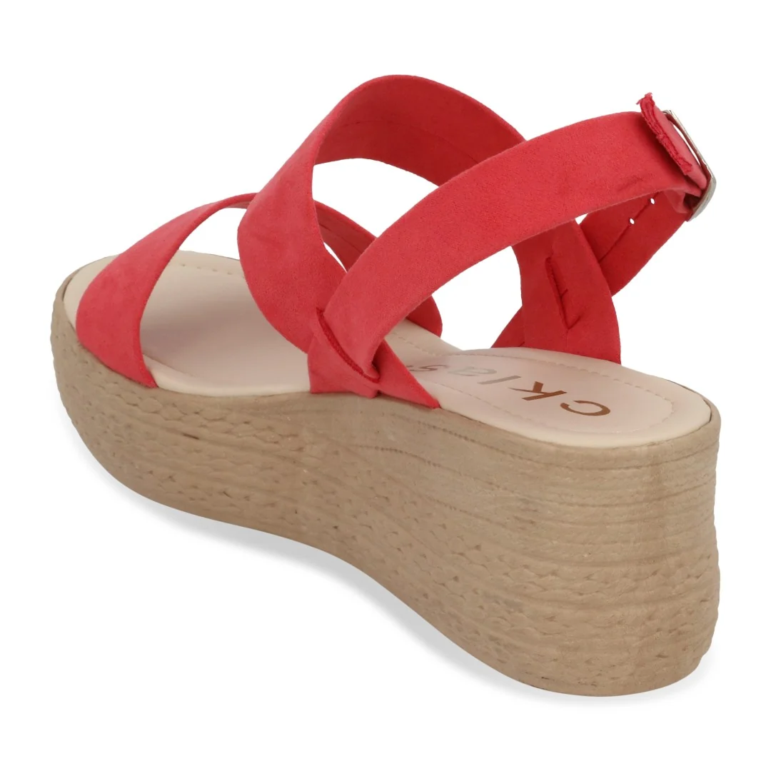 SIX 490 SANDALIAS CORRIDAS BEIGE AZUL Y CORAL 04092 - Image 16