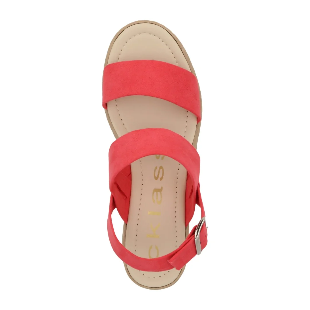 SIX 490 SANDALIAS CORRIDAS BEIGE AZUL Y CORAL 04092 - Image 18