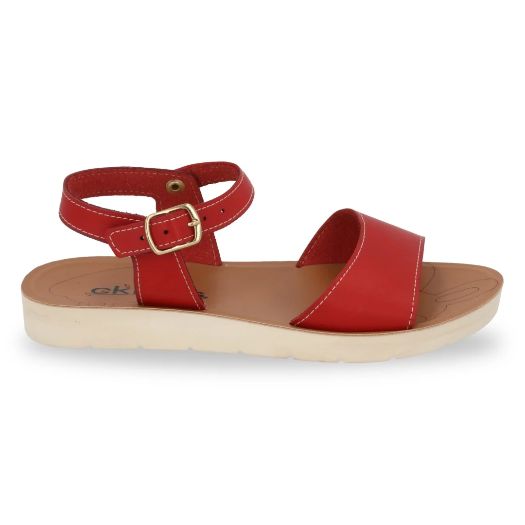 SIX 492 SANDALIA CASUAL MARINO, MIEL Y ROJO - Image 5