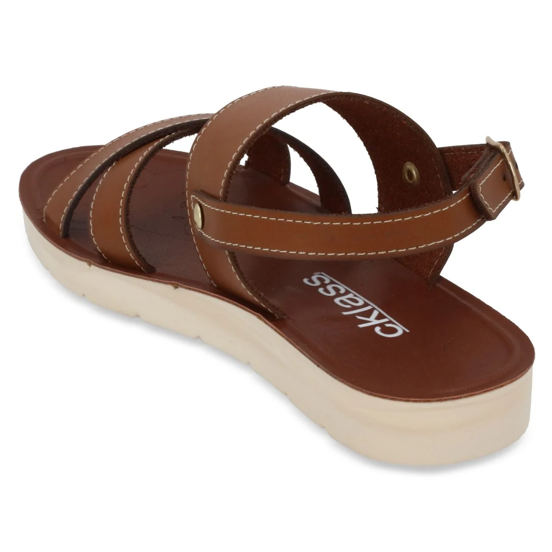 SIX 492 SANDALIA CASUAL MARINO, MIEL Y ROJO - Image 8