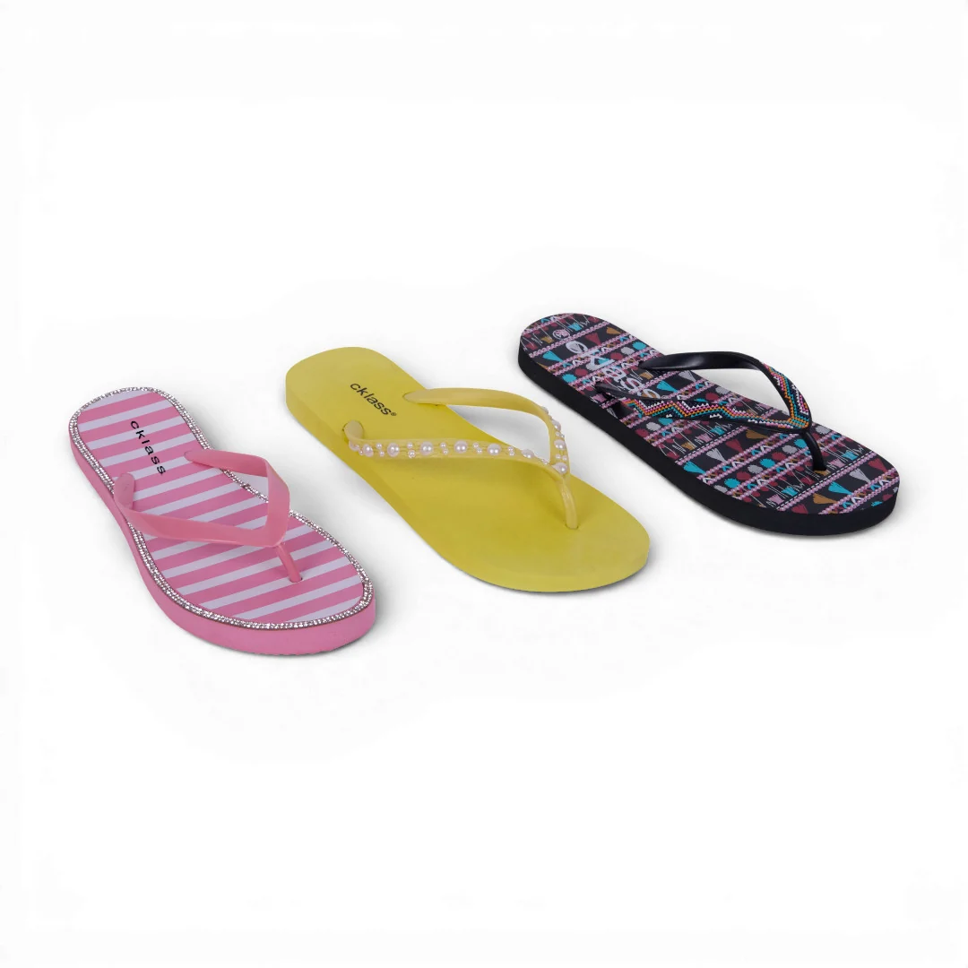 SIX 507 SANDALIAS CASUALES NEGRO, AMARILLO Y ROSA