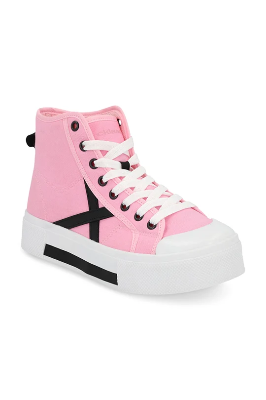 Tenis abotinado rosa con cintas 04059