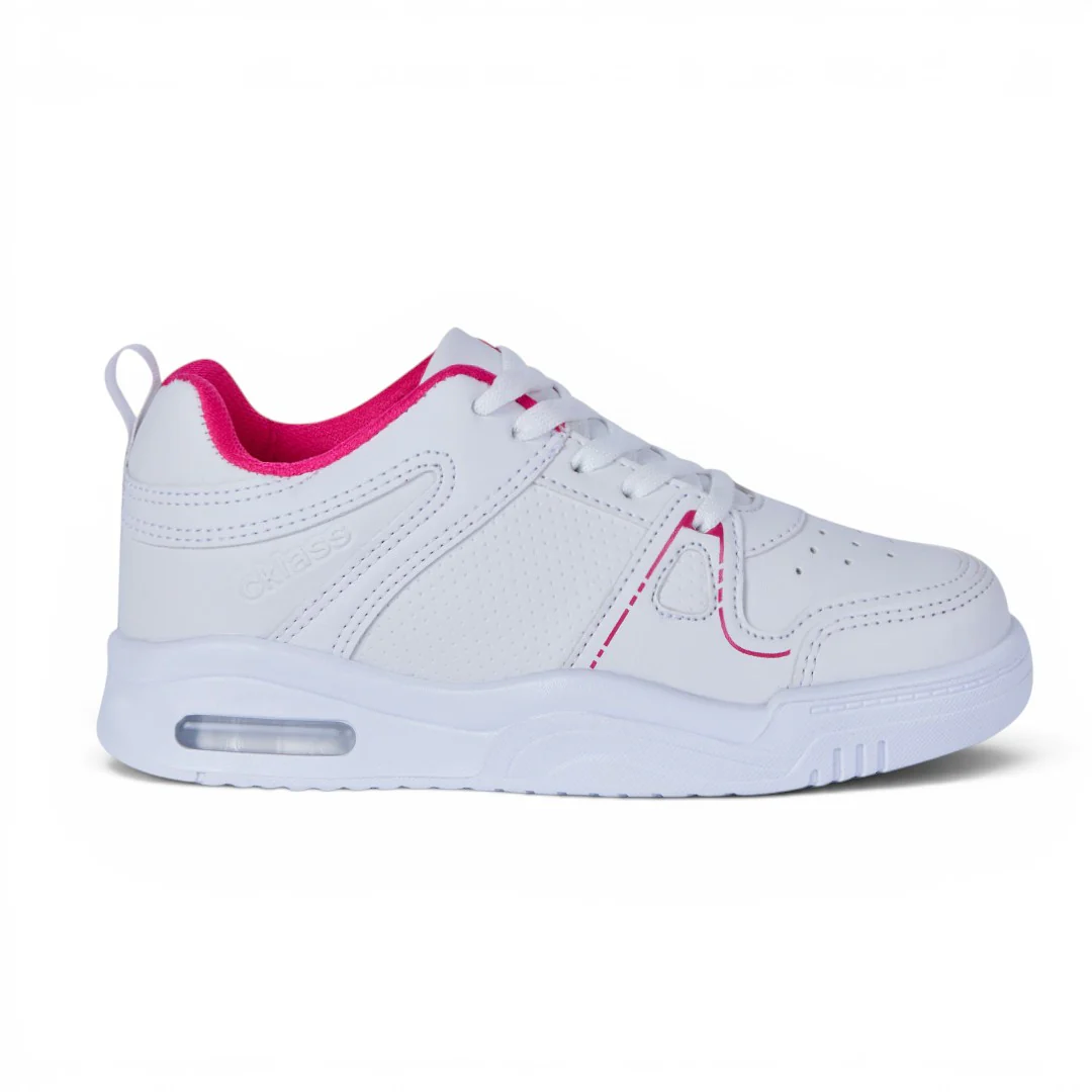 TENIS CASUAL AGUJETAS DETALLE ROSA BLANCO 03942 - Image 2