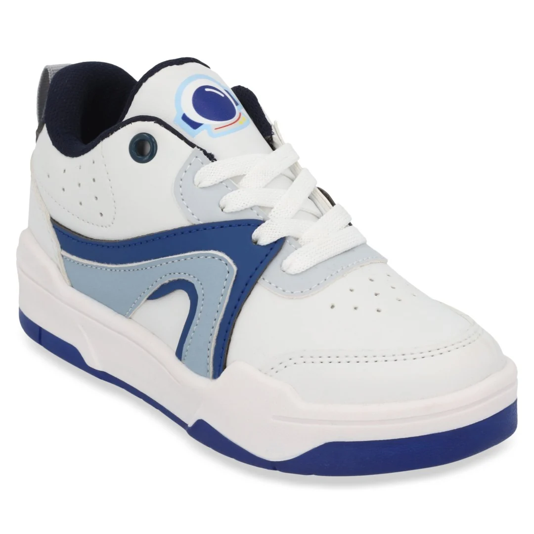 TENIS CASUAL BLANCO Y MARINO CON ADORNO DUO 717 - Image 2