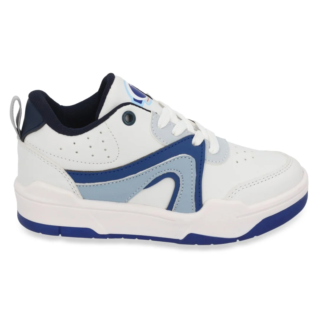 TENIS CASUAL BLANCO Y MARINO CON ADORNO DUO 717 - Image 3