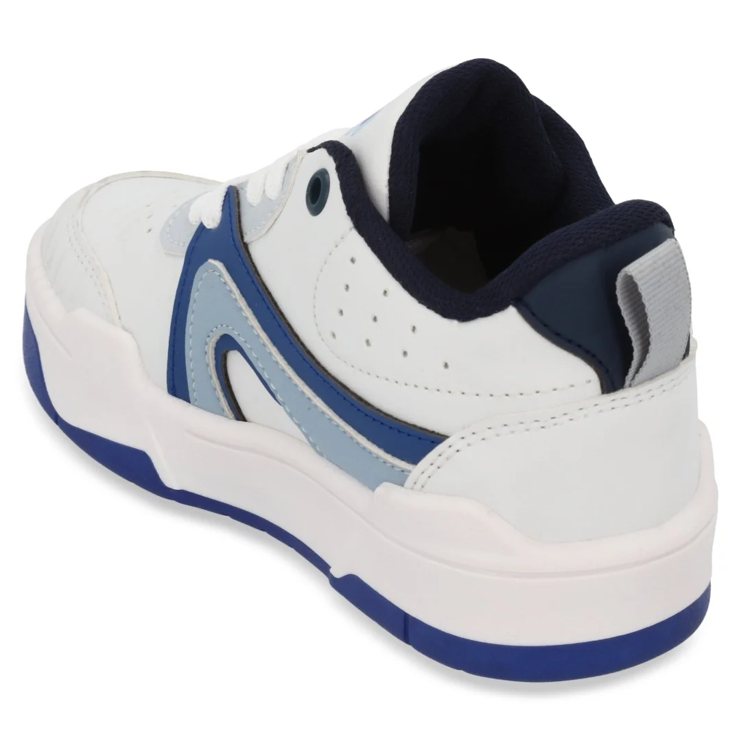 TENIS CASUAL BLANCO Y MARINO CON ADORNO DUO 717 - Image 4