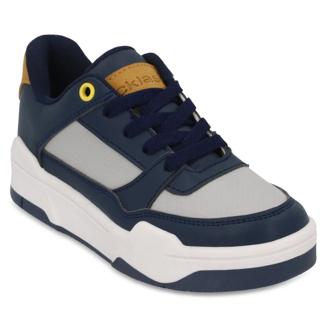 TENIS CASUAL BLANCO Y MARINO CON ADORNO DUO 717 - Image 8
