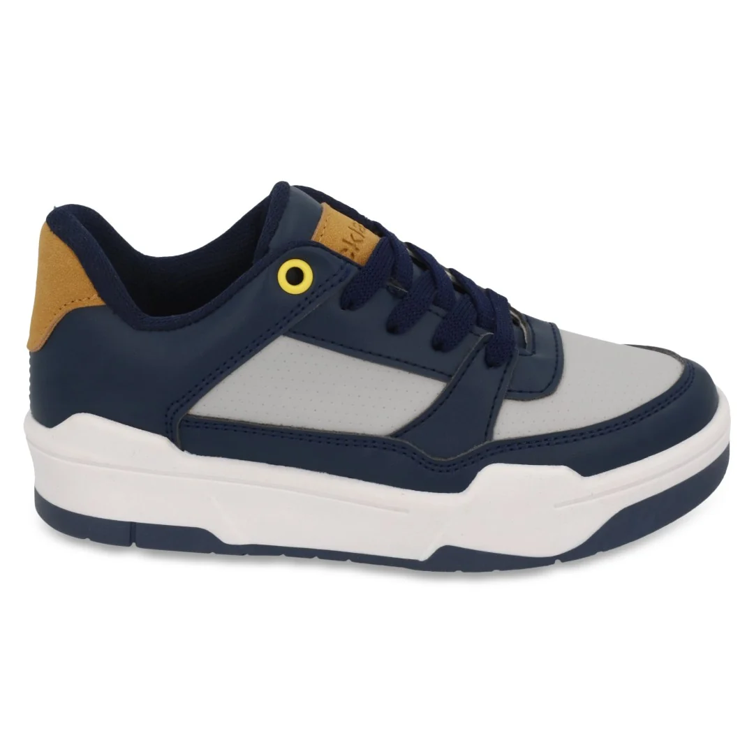 TENIS CASUAL BLANCO Y MARINO CON ADORNO DUO 717 - Image 9