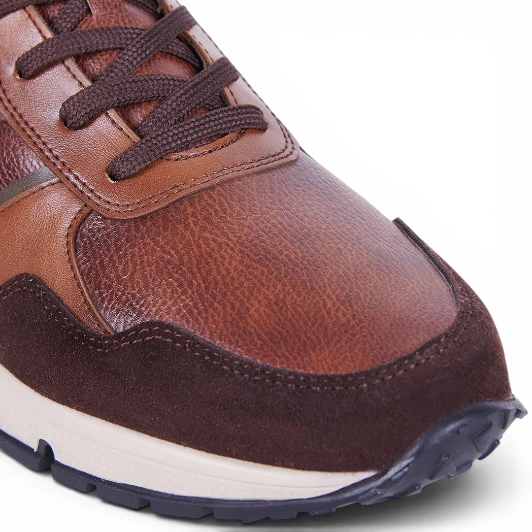 TENIS CASUAL CON DETALLES TEXTURIZADOS MIEL 12040 - Image 6