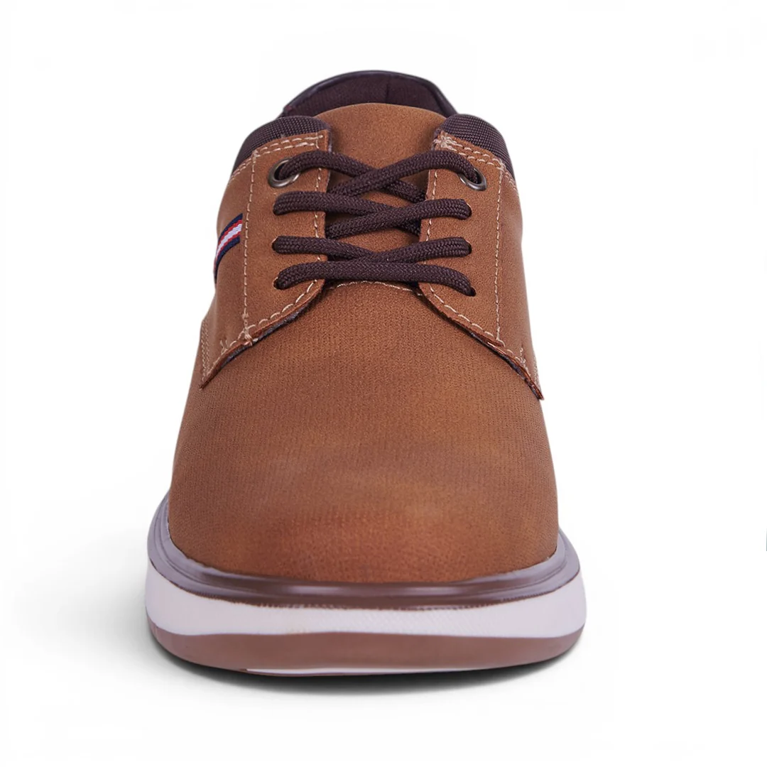 TENIS CASUAL LISO CON DETALLE LATERAL MIEL 17938 - Image 3