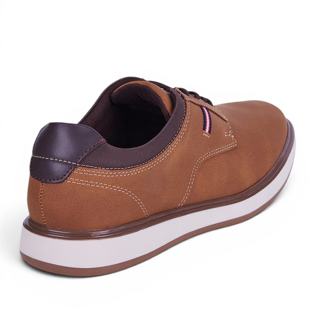 TENIS CASUAL LISO CON DETALLE LATERAL MIEL 17938 - Image 4