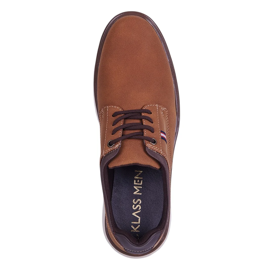 TENIS CASUAL LISO CON DETALLE LATERAL MIEL 17938 - Image 5