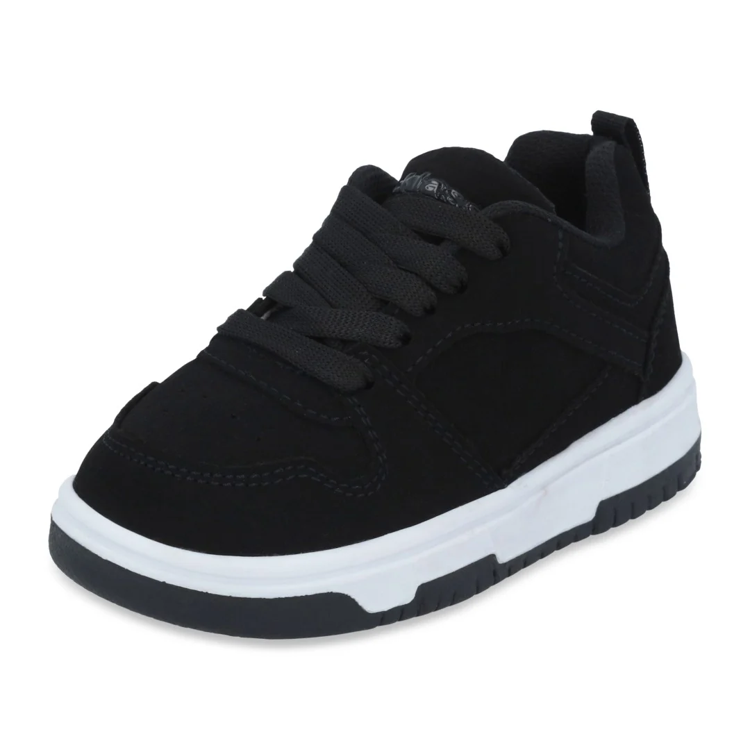 TENIS CASUAL NEGRO Y CAFÉ CON ADORNO DUO 048 - Image 2