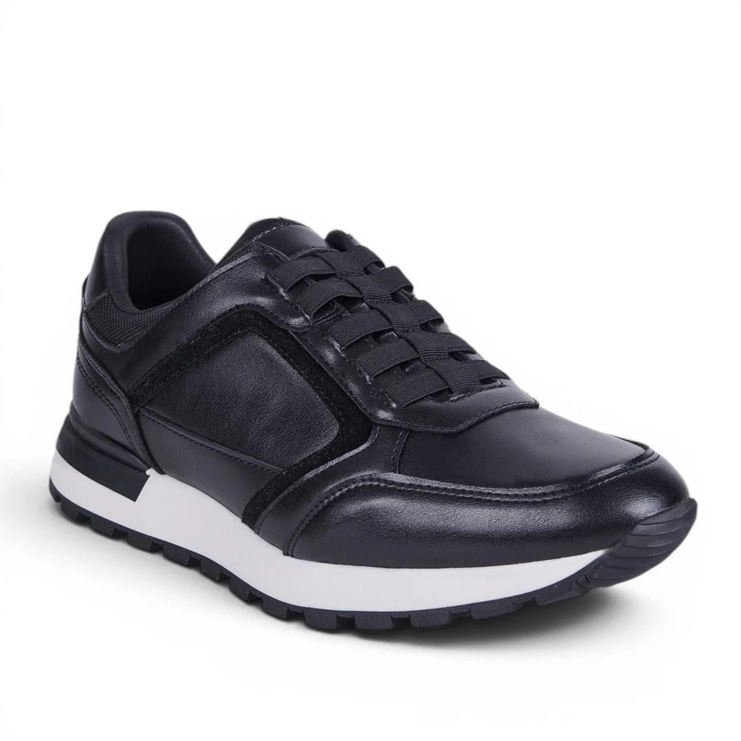 TENIS CASUAL CON SUELA CONTRASTE NEGRO 01062