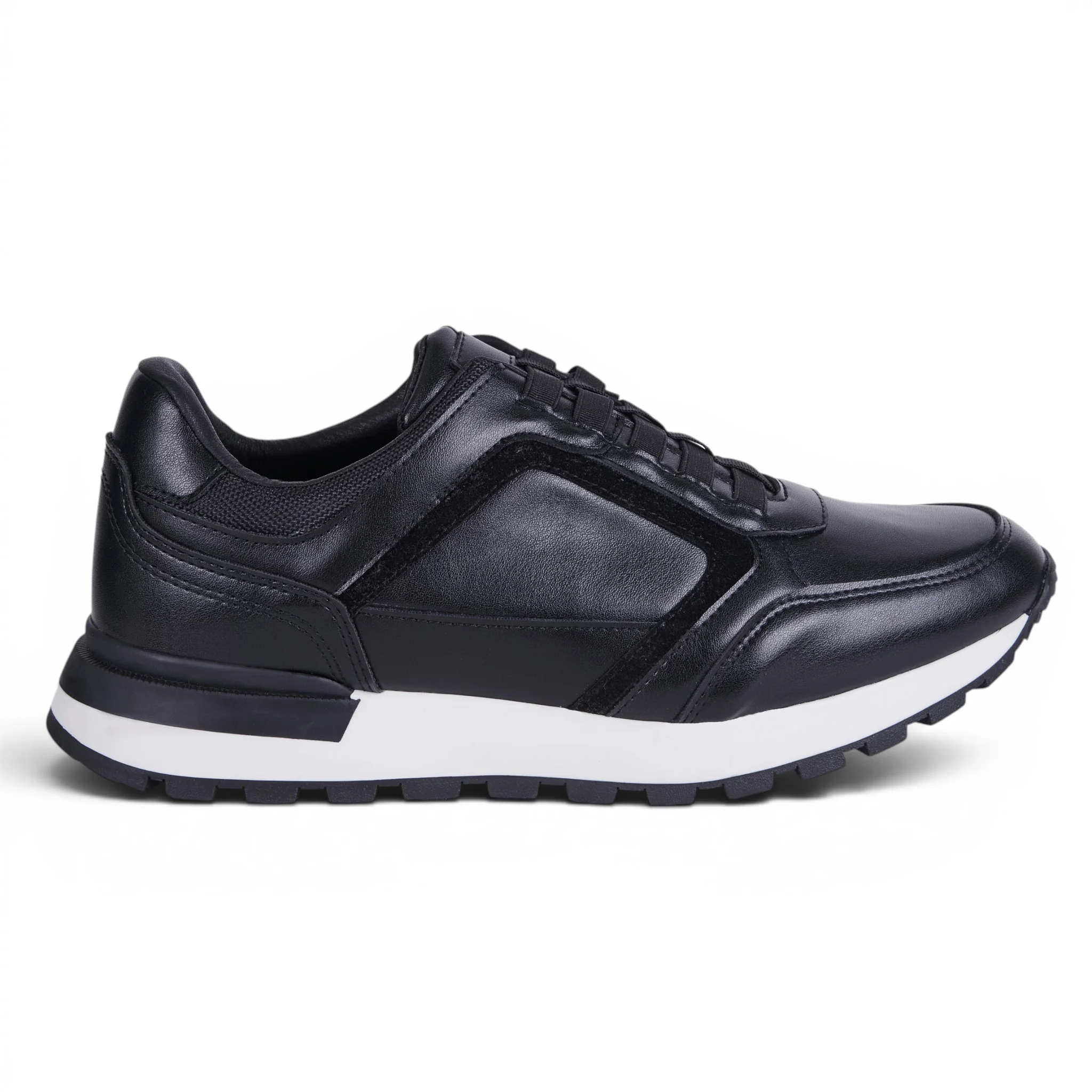 TENIS CASUAL CON SUELA CONTRASTE NEGRO 01062 - Image 2
