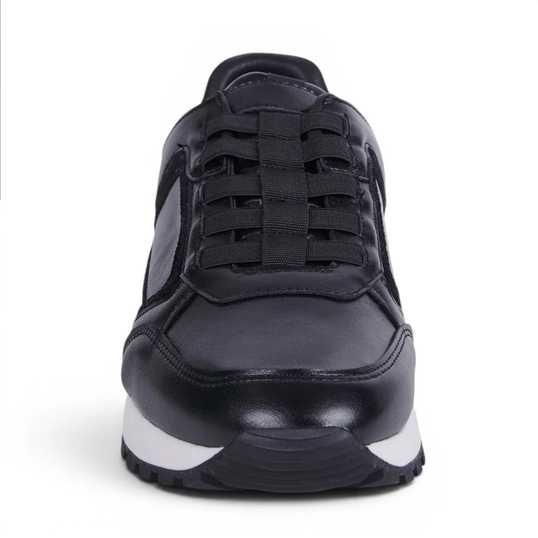 TENIS CASUAL CON SUELA CONTRASTE NEGRO 01062 - Image 3