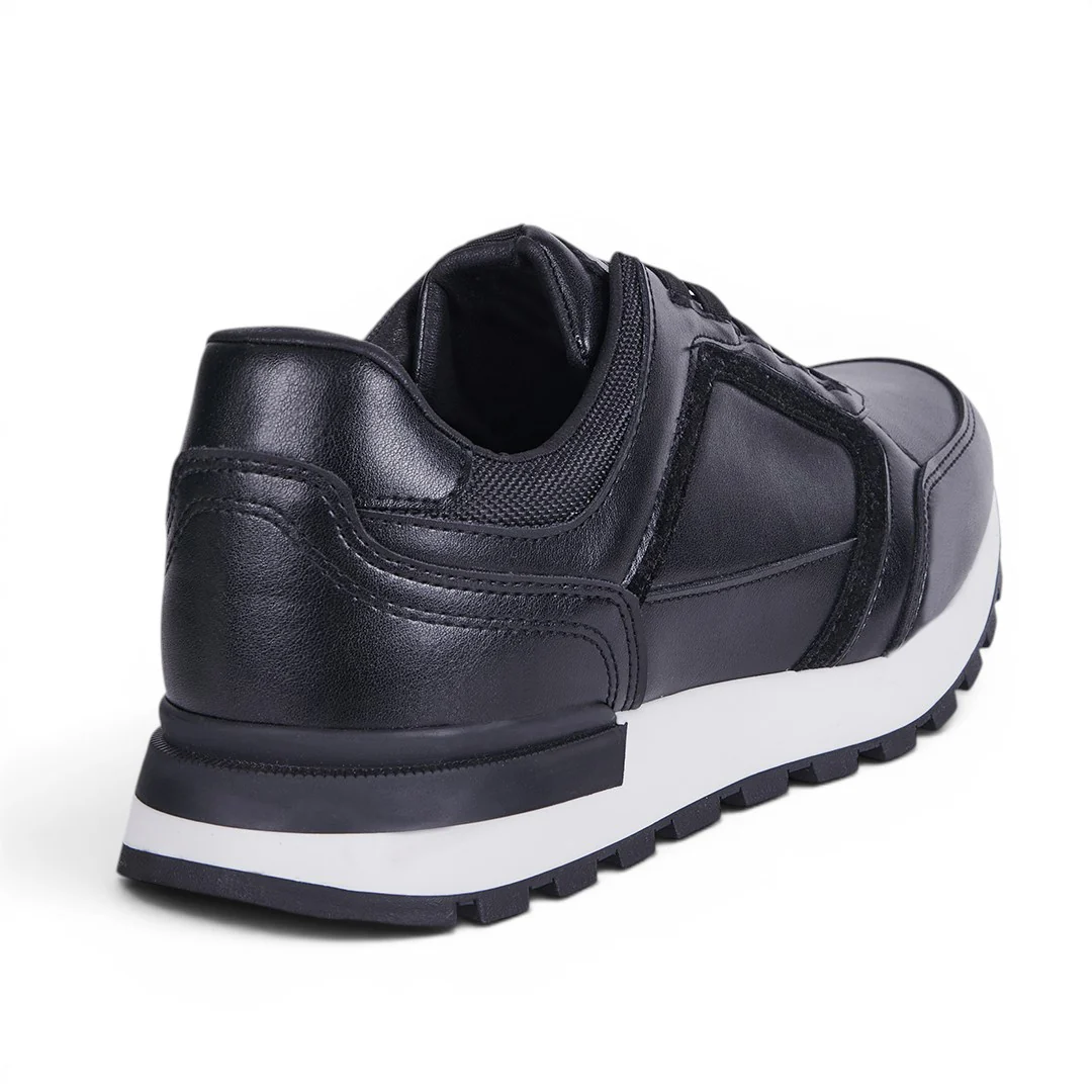 TENIS CASUAL CON SUELA CONTRASTE NEGRO 01062 - Image 4