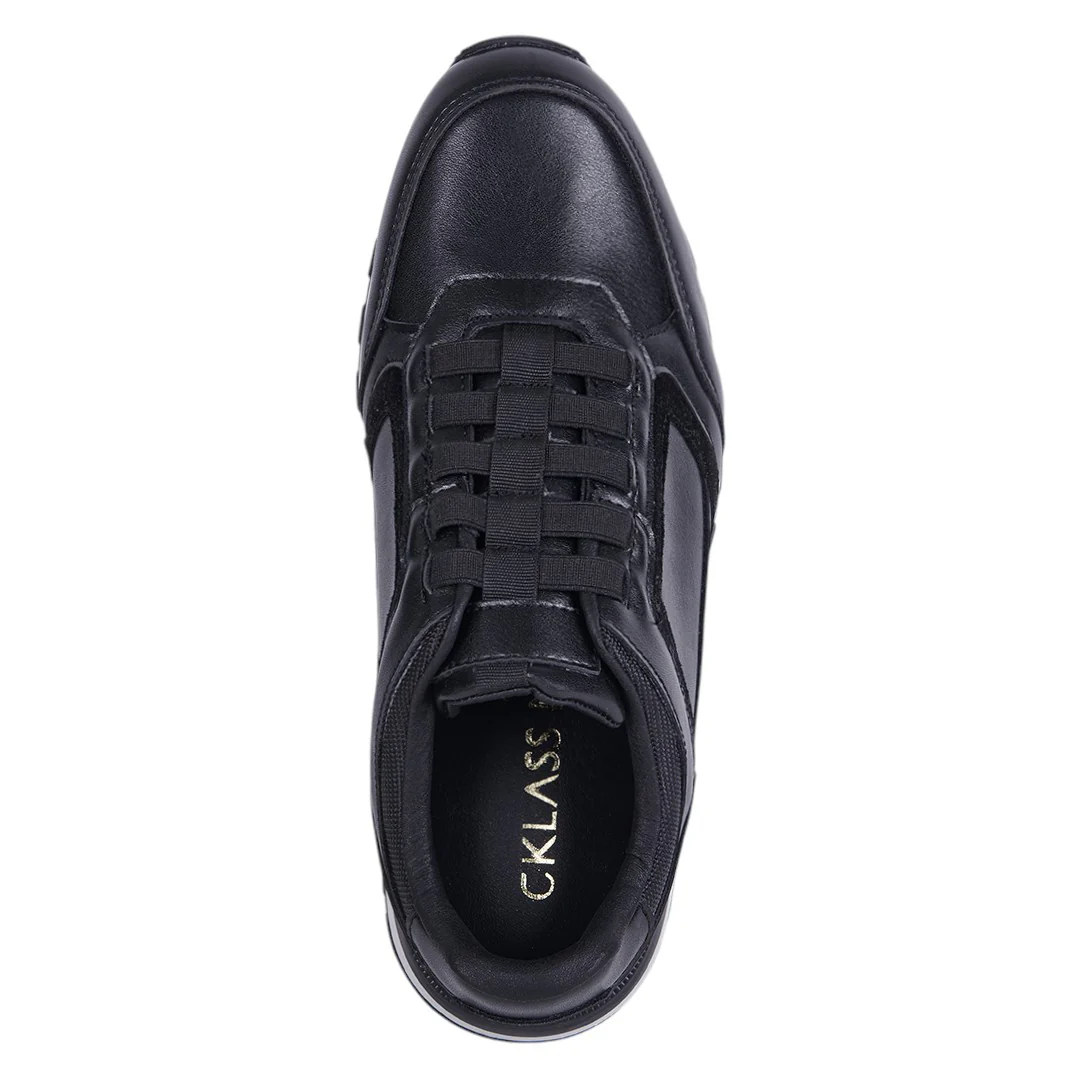 TENIS CASUAL CON SUELA CONTRASTE NEGRO 01062 - Image 5
