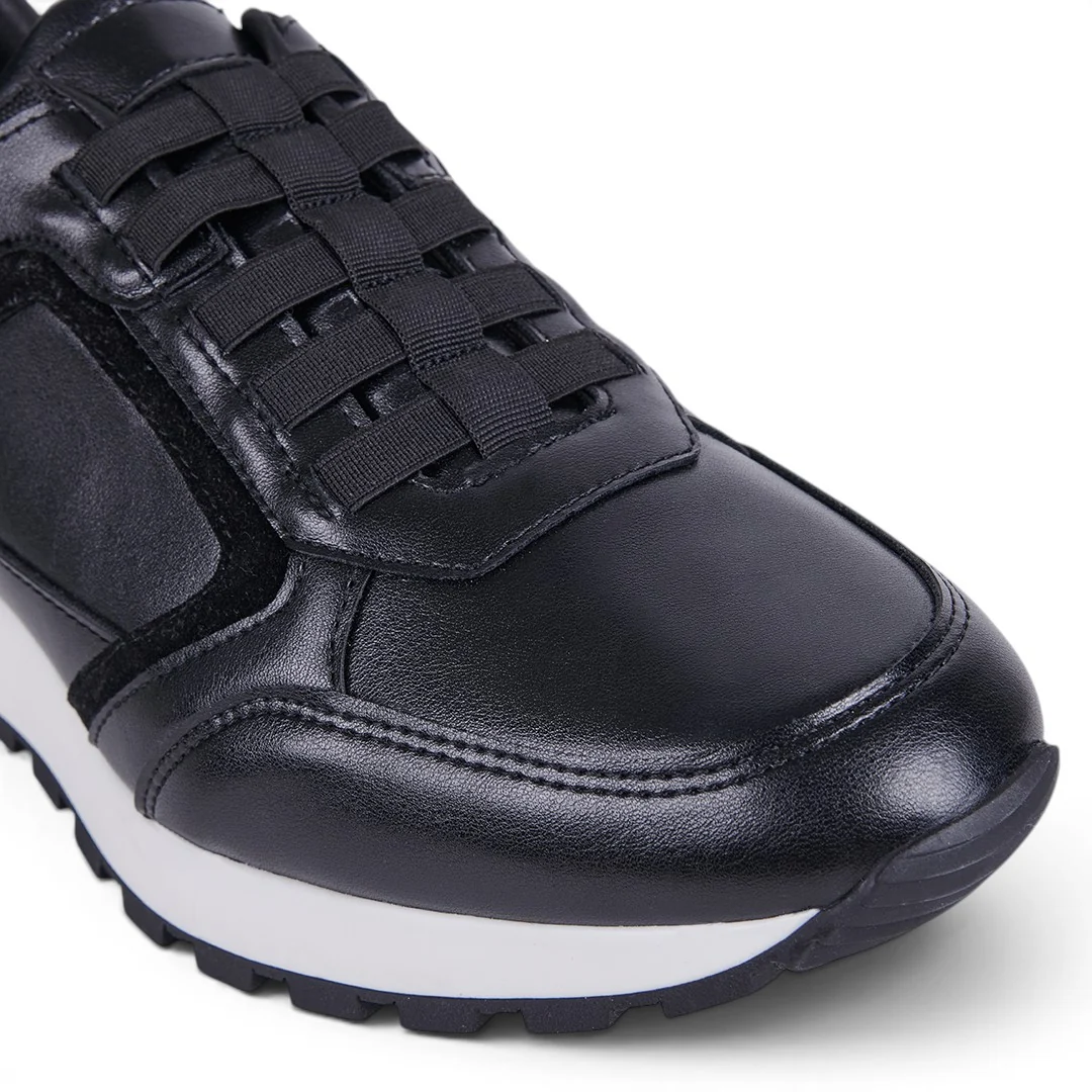 TENIS CASUAL CON SUELA CONTRASTE NEGRO 01062 - Image 6