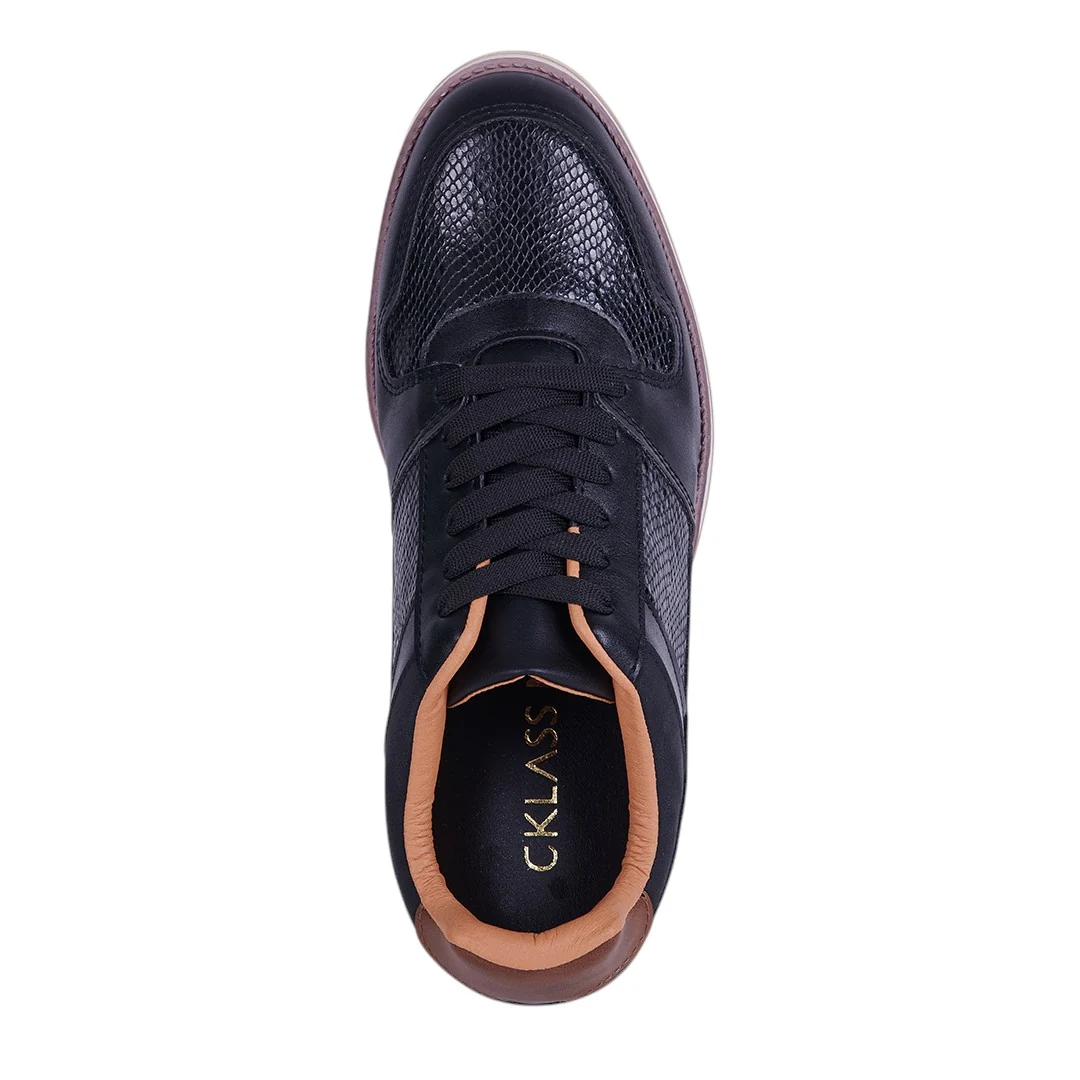 TENIS CASUAL CON TEXTURAS Y DETALLE NEGRO 01063 - Image 5