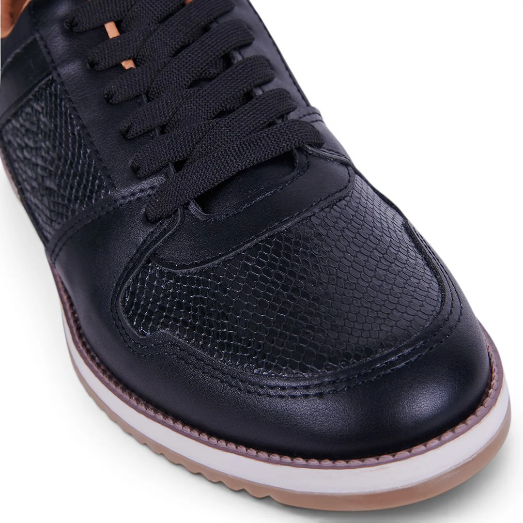 TENIS CASUAL CON TEXTURAS Y DETALLE NEGRO 01063 - Image 6
